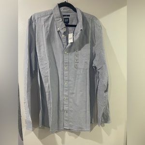 Gap Factory Striped Oxford Slim XL